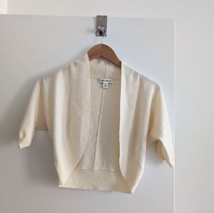 Banana Republic Ivory Wool Cashmere Cropped Shrug Bolero XS